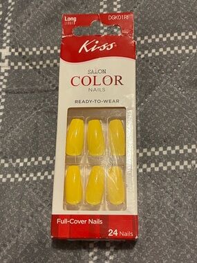 Kiss Yellow Full-Cover Press-On Nails